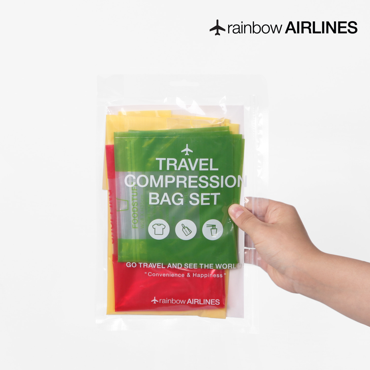 [Rainbow Airlines]플라이트 트래블 비닐압축팩3P SET
